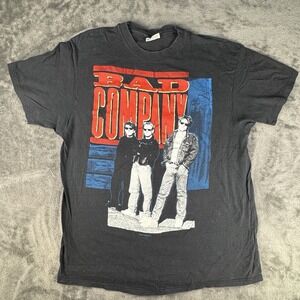 Vintage Bad Company T Shirt Sz XL Dangerous Age Tour Shirt 80's Hanes Tag USA‎